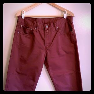Levi’s Maroon 511 Jean Pants 32x30